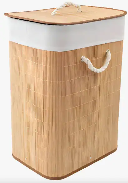 Cesto de Bambu para Roupas 60L